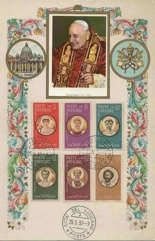 Sellos Vaticano Primer Día Documento Filatélico 1959  Foto 1 de 1