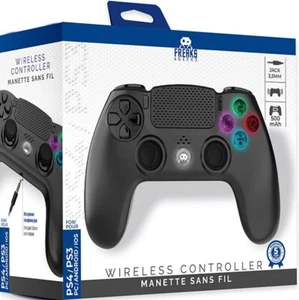 FREAKS & GEEKS WIRELESS CONTROLLER BLACK V2 NUOVO Pad Nero PS4 PS3 PC MOBILE - Foto 1 di 3