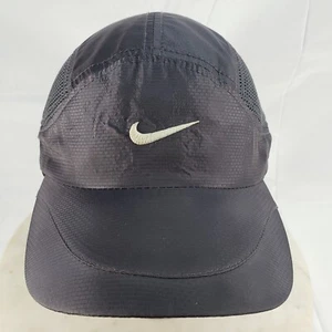 Vintage 90's Nike 5 Panel Hat Gray Cap Lightweight Embroidered Strap Back - Picture 1 of 12