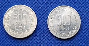 2 coins Romania - 500 lei 1999 and 500 lei 2000 - Picture 1 of 2