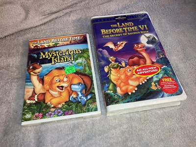 VHS - The Land Before Time 6 (Secret Of Saurus Rock) & DVD Mysterious Island NOS - Image 1 of 4