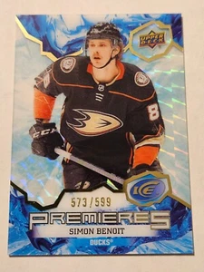 Simon Benoit - 2021-22 Upper Deck Ice Blue SN 573/599 Rookie Card - Picture 1 of 2