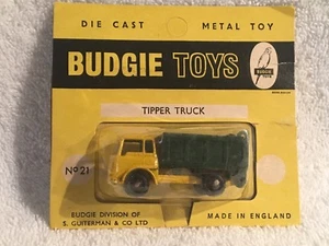 Vintage 60er Wellensittich Toys Die Cast Auto England "Tipper Truck" #21 Blister - Bild 1 von 5