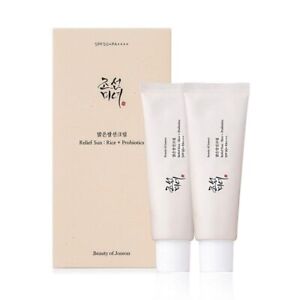 Beauty Joseon Relief Sun: Rice + Probiotics Set(Pack Of 2, 50ML each) FREE SHIP