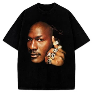 Camiseta Michael Jordan Six Championship 6 Anillos Último Baile Gráfico Años 90 Bulls - Imagen 1 de 7