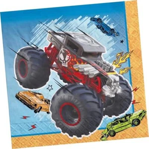 Hot Wheels Monster Truck Lunch Dinner Napkins Party Supplies 16 Per Package - Picture 1 of 1