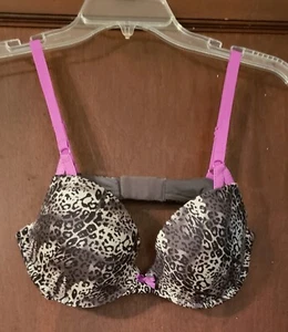 Sweet Nothings Bra 36C Animal Print w/Pink Accents Underwire Padded Adj Straps - Picture 1 of 7