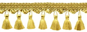 Tassel Fringe Trim, Style# TFSS0225, Color# C4 - Antique Gold [Sold By The Yard] - Picture 1 of 1