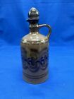 Handarbeit Pottery Bottle Corked Stopper W Pour Spout #405 9” Tall Handled