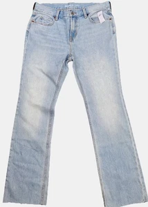 Old Navy Women’s Jeans Size 6 Mid Rise Boot Cut Raw Hem Blue - Picture 1 of 8