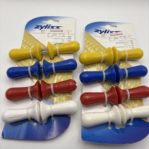Zyliss Corn on the Cob Holders Set of 8 Pairs Colorful Interlocking 4" - Picture 1 of 3