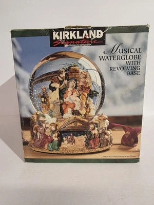 Kirkland Signature Musical Waterglobe Globe W/ Revolving Base Nativity Christmas - Image 1 of 4