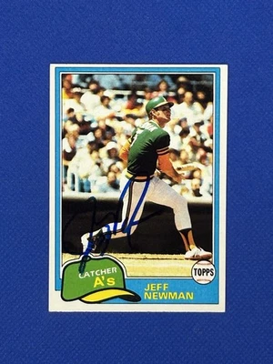 JEFF NEWMAN 1981 TOPPS AUTOGRAPH SIGNED #587 auto - Image 1 of 3