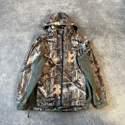 Yukon Gear Camo Hunting Jacket Mens M Brown Moinf Grape Leaf Outdoor Hooded Zip - Image 1 of 4