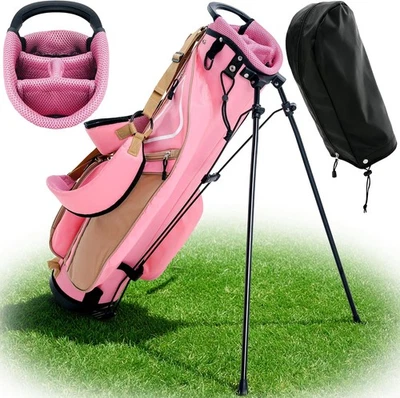 Bolsa de pie de golf Ultra-Lite 3 lb, bolsa de transporte divisor de 4 vías con capucha para lluvia, resistente al agua Foto 1 de 4