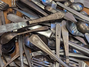 x80 Airline Silverware Cutlery Some Hotels Lot Vintage - Picture 1 of 9