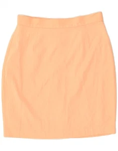 BENETTON Womens Pencil Skirt IT 44 Medium W28 Orange Polyester BH18 - Picture 1 of 3