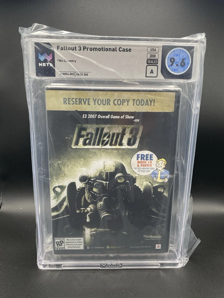 Fallout 3 Promotional Preorder Soundtrack w/Poster WATA 9.6 A - Image 1 of 2