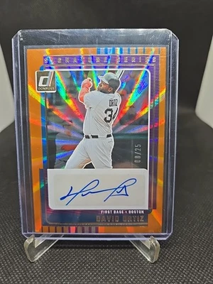 2025 Donruss David Ortiz "Big Papi" 橙色激光签名 /25 红袜队名人堂 — 第 1/2 张图片