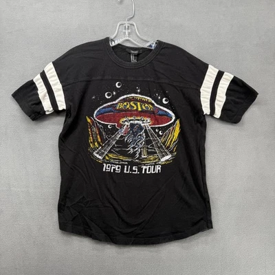 Camiseta Forever 21 Para Hombre Mediana Negra Boston Band Concierto 1979 Gira por Estados Unidos. Gráfico Foto 1 de 4