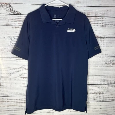 Nike On-Field Dri-Fit Seattle Seahawks NFL Performance Polo Hombre’s Grande Foto 1 de 4