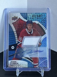 2021-22 UD Allure Jesse Ylonen Auto Mem Blue Line /75 #115 RC Montreal Canadiens - Picture 1 of 2