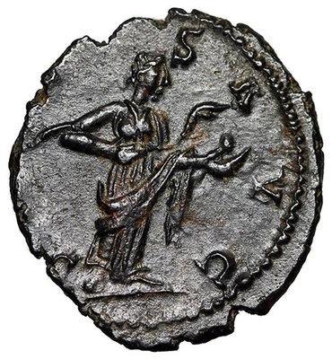 Victorinus Antoninianus "Salus Feeding Snake" Extremely Fine - Image 1 of 4