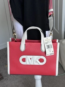 Michael Kors Spiced Coral GIGI Small EW Messenger Leather Crossbody Bag $298 - Picture 1 of 5