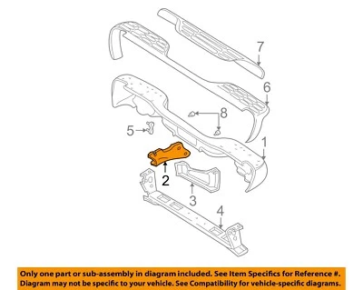 Componentes de parachoques GM OEM 00-13 Avalanche 1500 - Soporte de parachoques 15008433 Foto 1 de 2