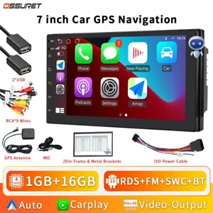 Android 11.0 RDS Wifi 7" Car Stereo GPS Navi Bluetooth Carplay Radio Head Unit - Picture 1 of 11