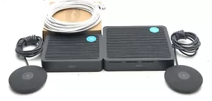 Set of Logitech Rally x2 Mic Pod w/ 2 extension cables, Table Hub & Display Hub - Picture 1 of 12