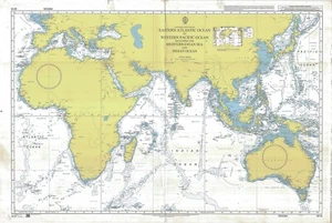 Mapa de pared Admiralty 4016 Océano Atlántico Oriental Océano Pacífico Occidental Océano Índico - Imagen 1 de 6