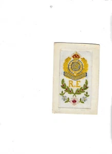 WW1 Embroidered Silk Postcard Royal Engineers France 1916 - Picture 1 of 2