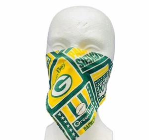 Green Bay Packers mask handkerchief protective bandana Aaron Rodgers Favre AL1 - Picture 1 of 2