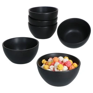 6x London Lampart Nero Kattegat Snack- & Dip-Schälchen 150ml Ø10cm schwarz Bowl - Bild 1 von 5
