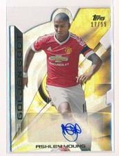 2015 Topps Premier Gold Ashley Young Golden Boot Die Cut Auto Autograph /55