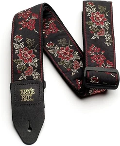 ERNIE BALL STRAP JACQUARD RED ROSE - Picture 1 of 1