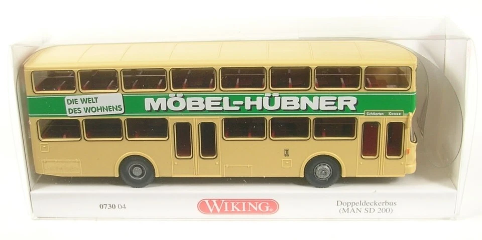 MAN SD 200 Double Decker Bus Furniture Hübner (1973-1985) 1:87 Wiking en embalaje original Foto 1 de 1