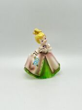 INARCO Planter E-871 Pink Green Girl 1963 Japan FOIL LABEL 5.5” EXCELLENT!