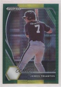 2021 Panini Prizm Draft Picks Hyper Green & Yellow Prizm James Triantos #PDP56