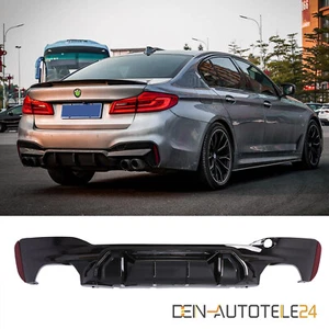 Heckdiffusor Auspuffblende für BMW 5er G30 G31 M5 OPTIK GLANZ SCHWARZ - Picture 1 of 6