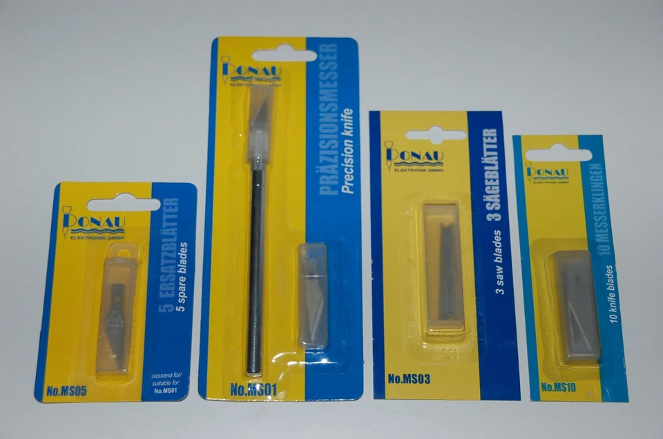 DONAU-ELEKTRONIK Cuchillo de precisión cuchillo de manualidades cuchillas de repuesto diferentes cuchillas nuevo embalaje original