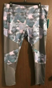 MTA Sport Women's Plus Activewear Moisture Wicking Print Leggings 2X - NWT - Picture 1 of 4