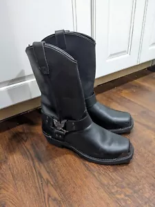 Dingo DI19053 Chopper Square Toe Mens Boots Mid Calf - Black, Size 10 - Picture 1 of 8