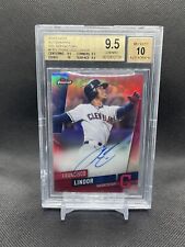 2019 Topps Finest Francisco Lindor Red Refractor Auto /5 BGS 9.5 Gem Mint #FA-FL