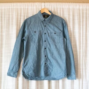RRL Blue Chambray Work Shirt Medium - Picture 1 of 5