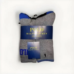 Polo Ralph Lauren 6er-Pack Herrensocken klassisch Sport Crew mehrfarbig grau Gr. 10-13 - Bild 1 von 4