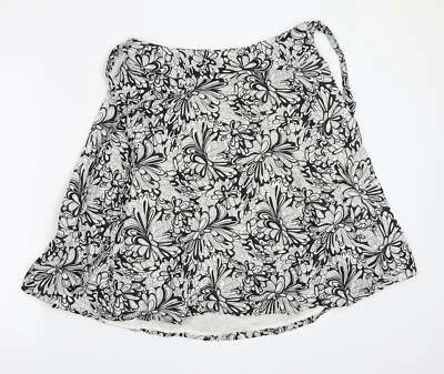 Mexx Womens Black Floral Cotton Blend A-Line Skirt Size 12 - Изображение 1 из 4