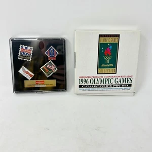 Budweiser Limited Edition 1996 Atlanta Olympics 4 pc. Collector Pin Set & Case - Picture 1 of 6