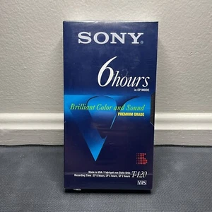 NEW Sealed Sony 6 Hour (EP) Premium Grade Blank VHS Tape T-120VE - Picture 1 of 2